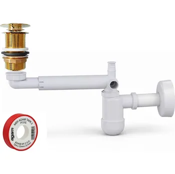 Sifon Zátka umyvadlová výpust Click-Clack kulatý Garmand zlatá