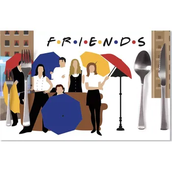 prostírání Sablio Prostírání Seriál přátelé FRIENDS Gauč u fontány: 40x30cm