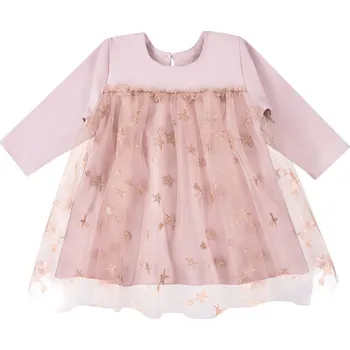 Dívčí šaty Eevi Dětské šaty CEREMONY s hvězdičkami růžové - 62