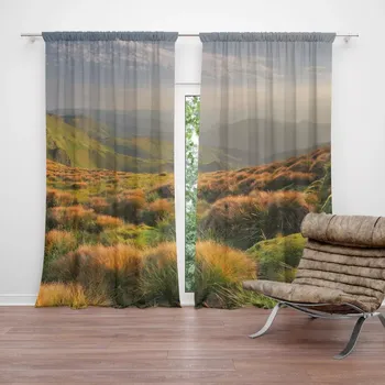 Závěs Sablio Závěs Travnatá krajina: 2ks 140x250cm