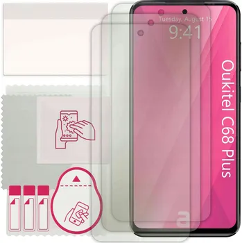 Pouzdro na mobilní telefon 3x MATNÁ hydrogelová Fólie pro Oukitel C68 Plus