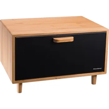 chlebník Chlebník jednodílný Klausberg černý bambus retro styl KB7399
