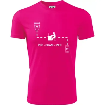 Chlapecké tričko Programátor mobil - Dětské triko sportovní (dresovina) - 122 cm/6 let ( Neon Pink )