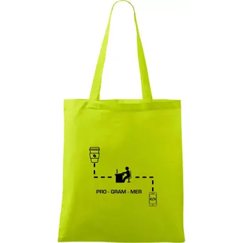 Programátor mobil - Taška bavlněná - 42 x 38 cm ( Limetková )