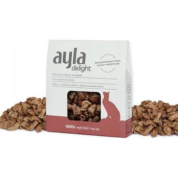 Pamlsek pro kočku AYLA Delight Kachní játra – lyofilizované pamlsky pro kočky 28g