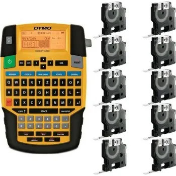 Tiskárna štítků Tiskárna štítků DYMO RHINO 4200 Přenosná průmyslová + 10x Páska IND 18053