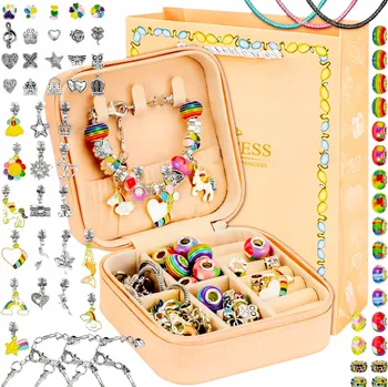 kreativní sada Sada na výrobu šperků, korálky – 68 barevných dílků, kreativní sada