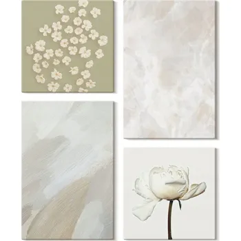 Obraz Sada Dekorací na Zeď Obraz Na Plátně Květiny Moderní Textury Boho