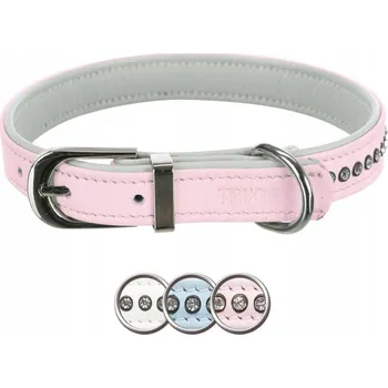 Obojek pro psa Trixie Kožený obojek s horskými krystaly pro psa XS-S růžový