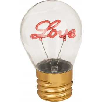 Lampička Dekorativní lampička Žárovka LOVE Svítí Nápis akumulátorová Ozdobná