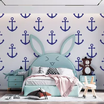 Tapeta Sablio Tapeta Modré kotvy - 125x75 cm