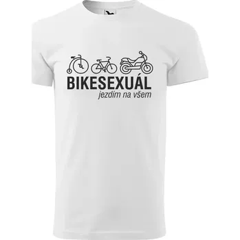 Pánské tričko Sablio Tričko s potiskem Bikesexuál - bílé S