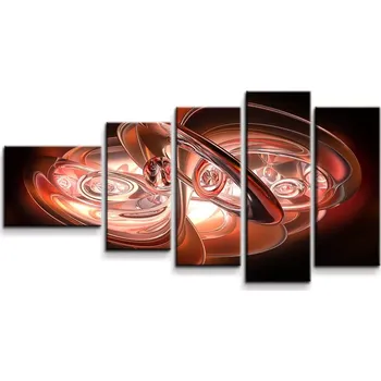 Obraz Sablio Obraz - 5-dílný Červená abstrakce - 100x60 cm