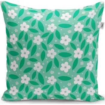 Polštář Sablio Polštář Bílé květy s lístky - 40x40 cm