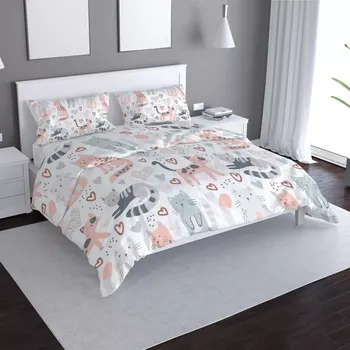 Povlečení Sablio Povlečení Malované kočičky - 140x220 / 90x70