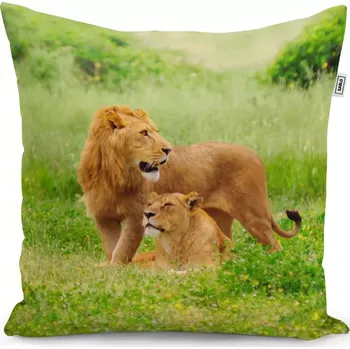 Polštář Sablio Polštář Lev a lvice - 50x50 cm