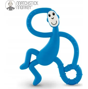 Kousátko na prořezávání zoubků, terapeutické Matchstick Monkey kaučukové modré