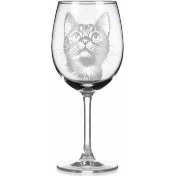 Sklenice Sklenice na víno s kočkou – motiv 83