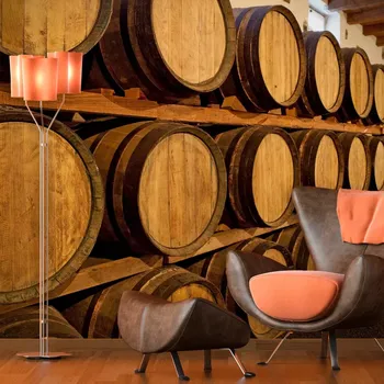 Tapeta Sablio Tapeta Dřevěné sudy - 125x75 cm