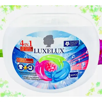 Prací prostředek Parfémované prací kapsle 4v1 Luxelux na barevné prádlo 50 Ks Miss DIOR