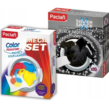 Prací prášek Paclan Ubrousky na praní pro černé a barevné prádlo 25 ks x2