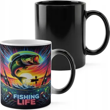 MAGICKÝ HRNEK 330ML S POTISKEM - RYBÁŘSKÝ MOTIV RYBÁŘ PRUT FANATIK RYBA