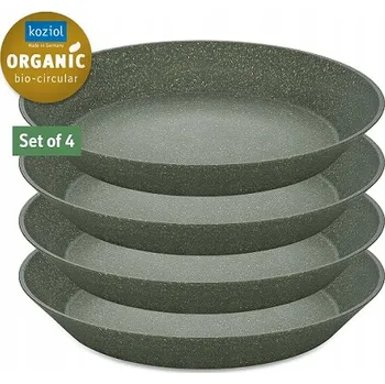 Talíř Sada 4 jídelních talířů šedých Connect Koziol