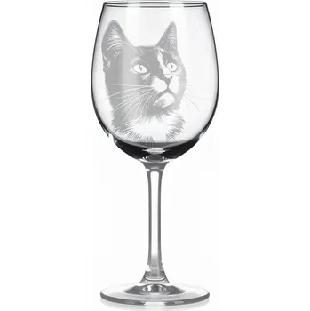 Sklenice Sklenice na víno s kočkou – motiv 125