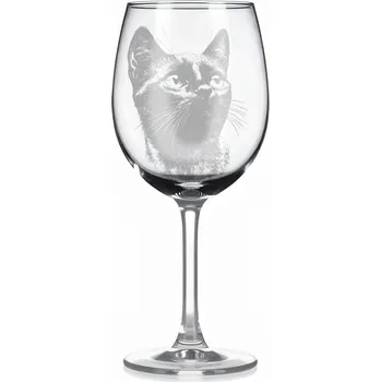 Sklenice Sklenice na víno s kočkou – motiv 73