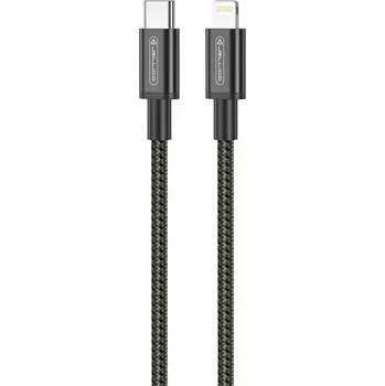 Datový kabel Kabel Jellico USB typ C - Apple Lightning 0,3 m černý