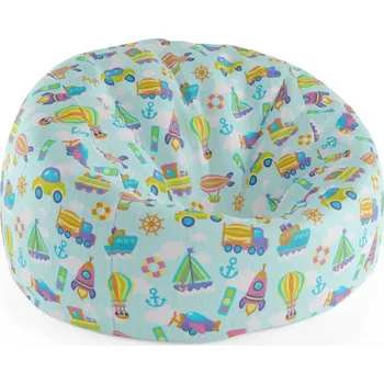 Sedací pytel Sablio Sedací vak Cocoon Autíčka - 115 x 75 cm x 45 cm