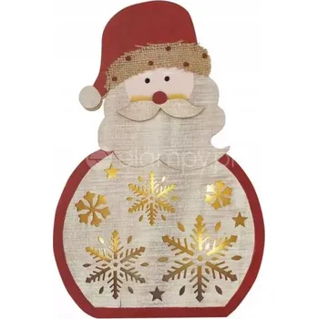 Obraz Dřevěný svítící svatý Mikuláš 3D 5 LED 30 cm