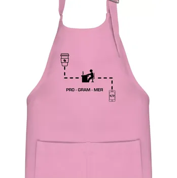 Kuchyňská zástěra Programátor mobil - Dětská zástěra na vaření - Univerzální velikost ( Růžová )