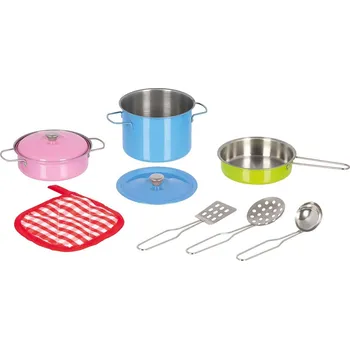 Dětské zboží GOKI Sada barevného kuchyňského nádobí