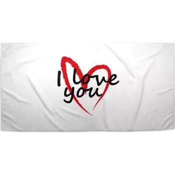 Sablio Ručník I Love you srdce - 70x140 cm