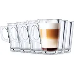 Sklenice na latte s uchem 255 ml – sada 6 ks