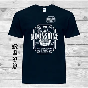 Pánské tričko levne-bavlnene-tricko-potisk-potisk-whisky Barva: Navy - tmavě modrá, velikost: L