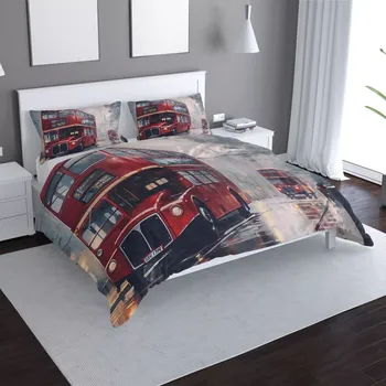 Povlečení Sablio Povlečení Londýn Double-decker 2 - 140x200 / 90x70