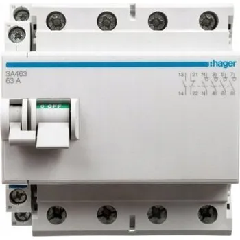 Jistič Odpojovač Hager SA463 230 V IP20 63 A