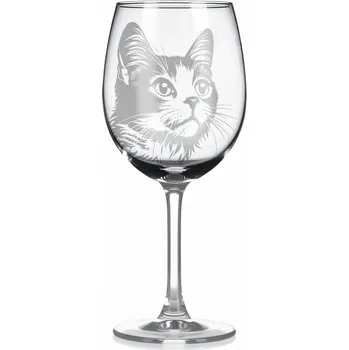 Sklenice Sklenice na víno s kočkou – motiv 61