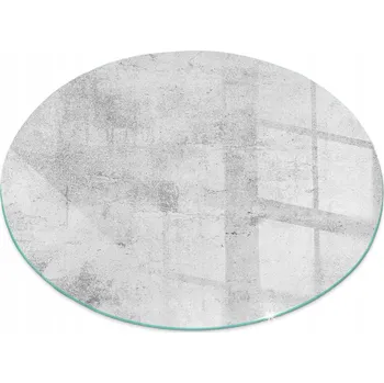 Krbová kamna Skleněná podložka pod kamna nebo krbová kamna s texturou surového Betonu, průměr 50 cm