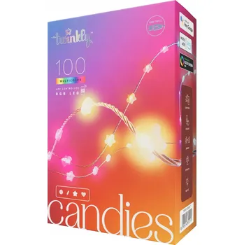 LED páska Twinkly Candies 100 RGB LED hvězdy, USB-C, průhledné, ovládání aplikací, 6 m