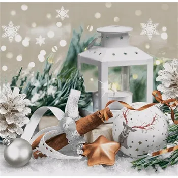 Papírový ubrousek Ubrousky ''Lantern with Cinnamon Sticks'' / 20 kusů