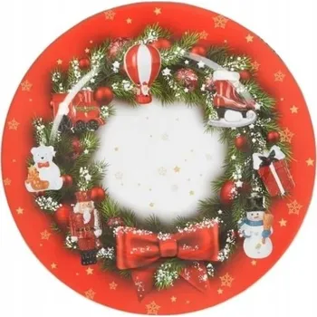 Talíř Prostírání/talíř vánoční 33cm ČERVENÉ
