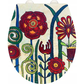 WC sedátko Sedátko na WC Wenko Red Blossom, vícebarevné, duroplast