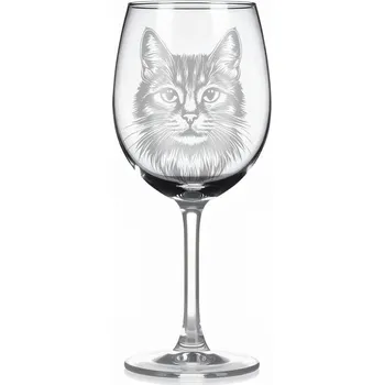 Sklenice Sklenice na víno s kočkou – motiv 208