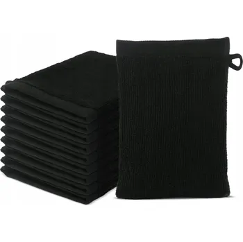 Utěrka BAVLNĚNÉ UTĚRKY MĚKKÉ JEMNÉ SADA 24 KUSŮ ČERNÉ 30x30 cm