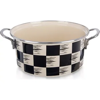 Hrnec Smaltovaný hrnec Šachovnice 22 cm, 3 l