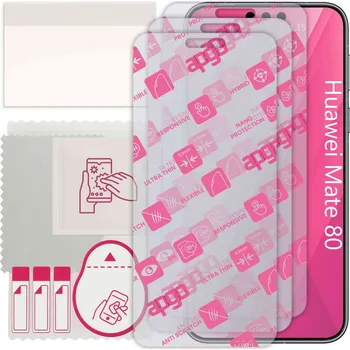 Pouzdro na mobilní telefon 3x Hybridní Sklo pro Huawei Mate 80, alternativa tvrzeného skla