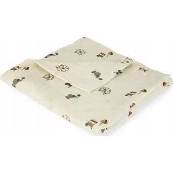 Zavinovačka Nuuroo zavinovačka pro novorozence 120 x 120 cm BIO mušelínová CIRCUS Creme